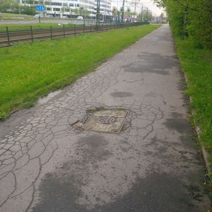 Kraków. Ciąg pieszo-rowerowy ul. Kapelanka